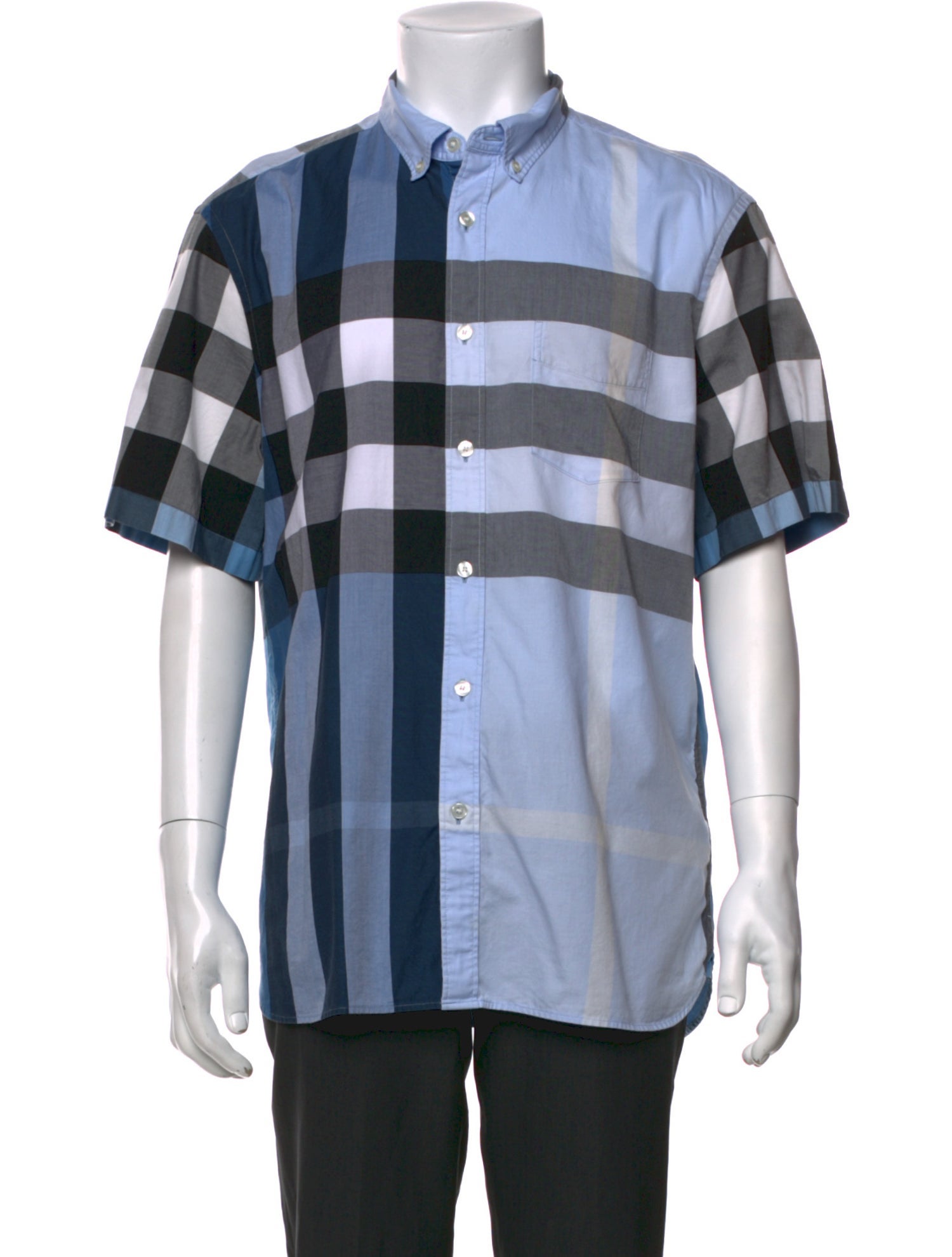 Burberry Exploded Check Pattern Short Sleeve Shirt