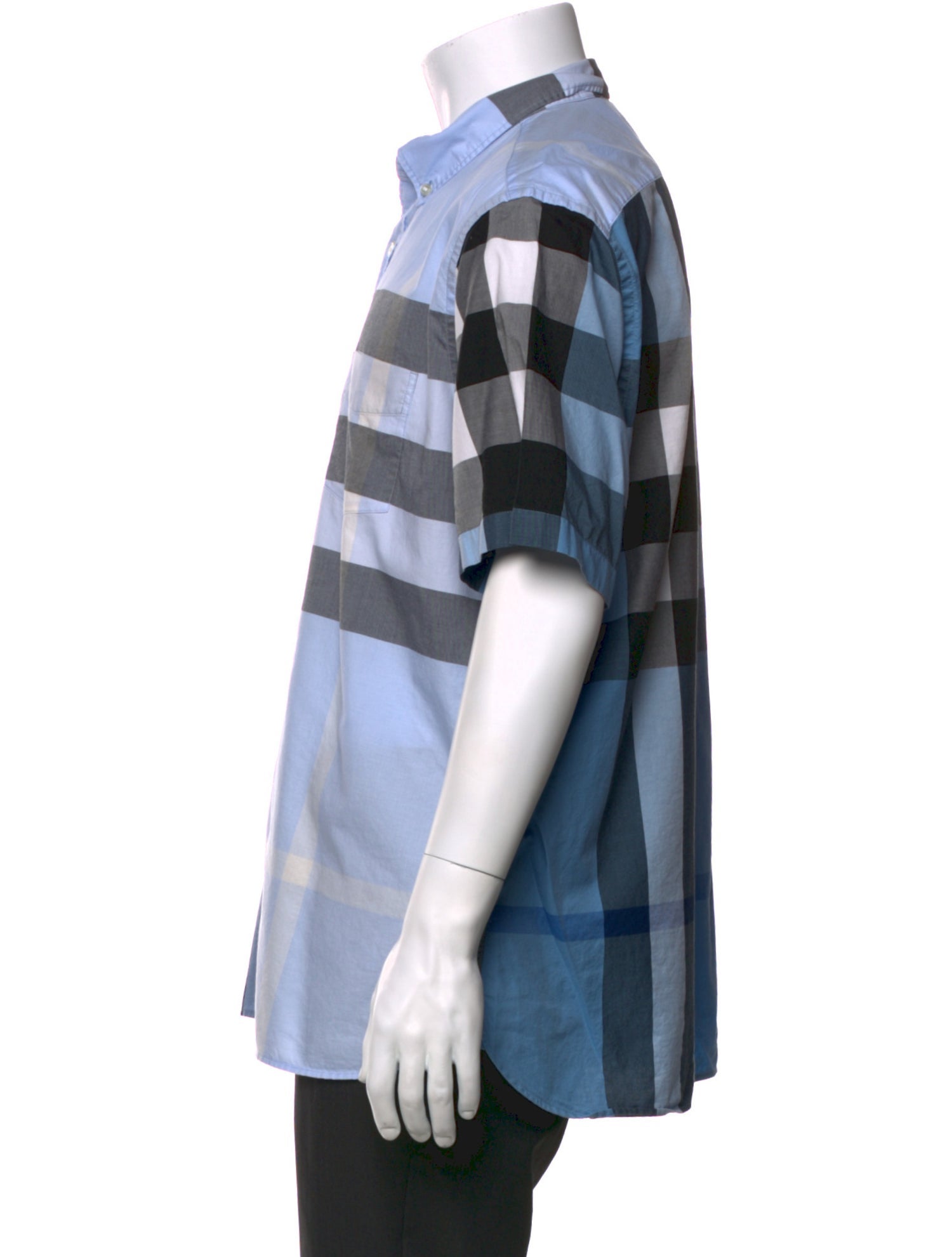 Burberry Exploded Check Pattern Short Sleeve Shirt