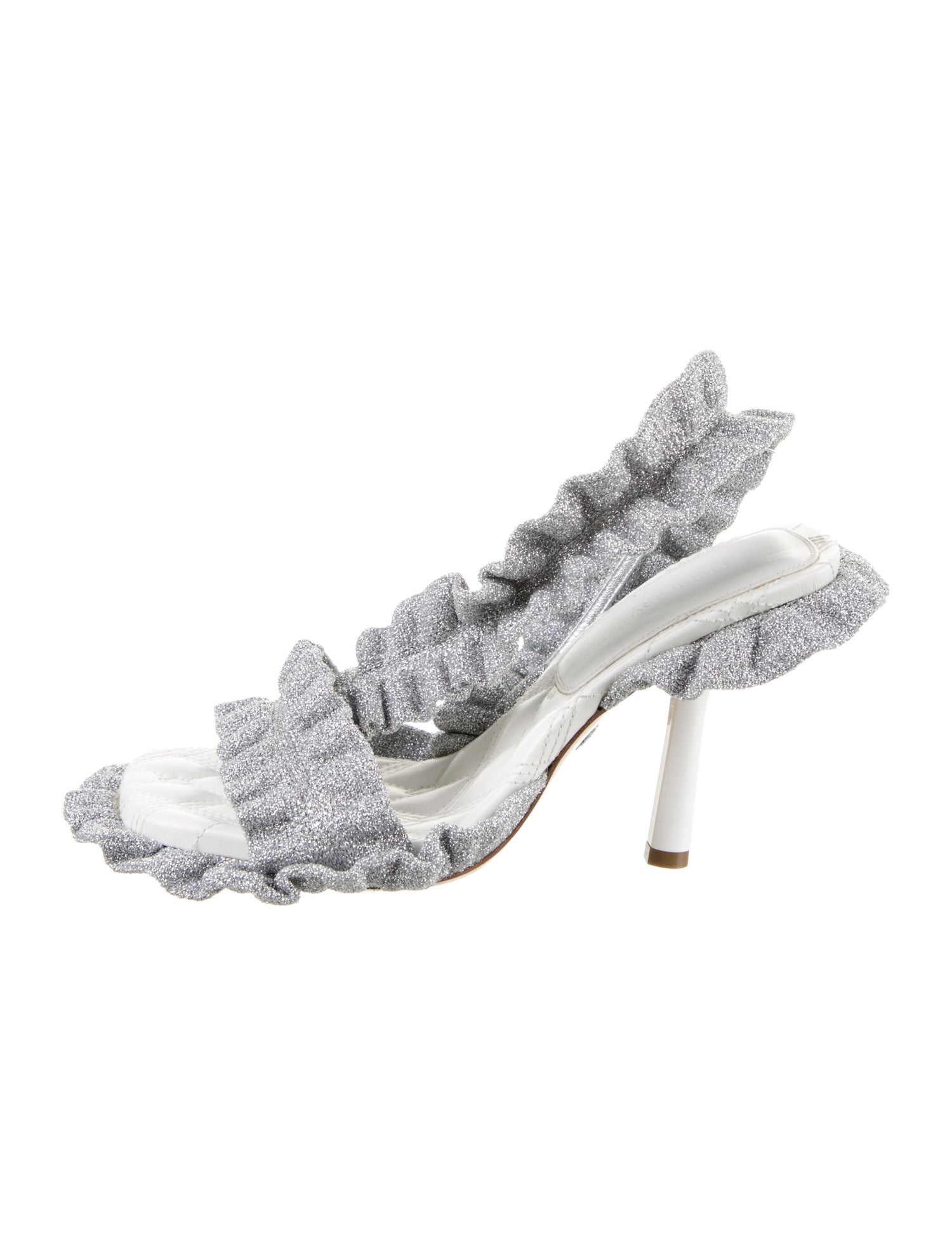 Burberry Ruffle Embellishment Slingback Sandals