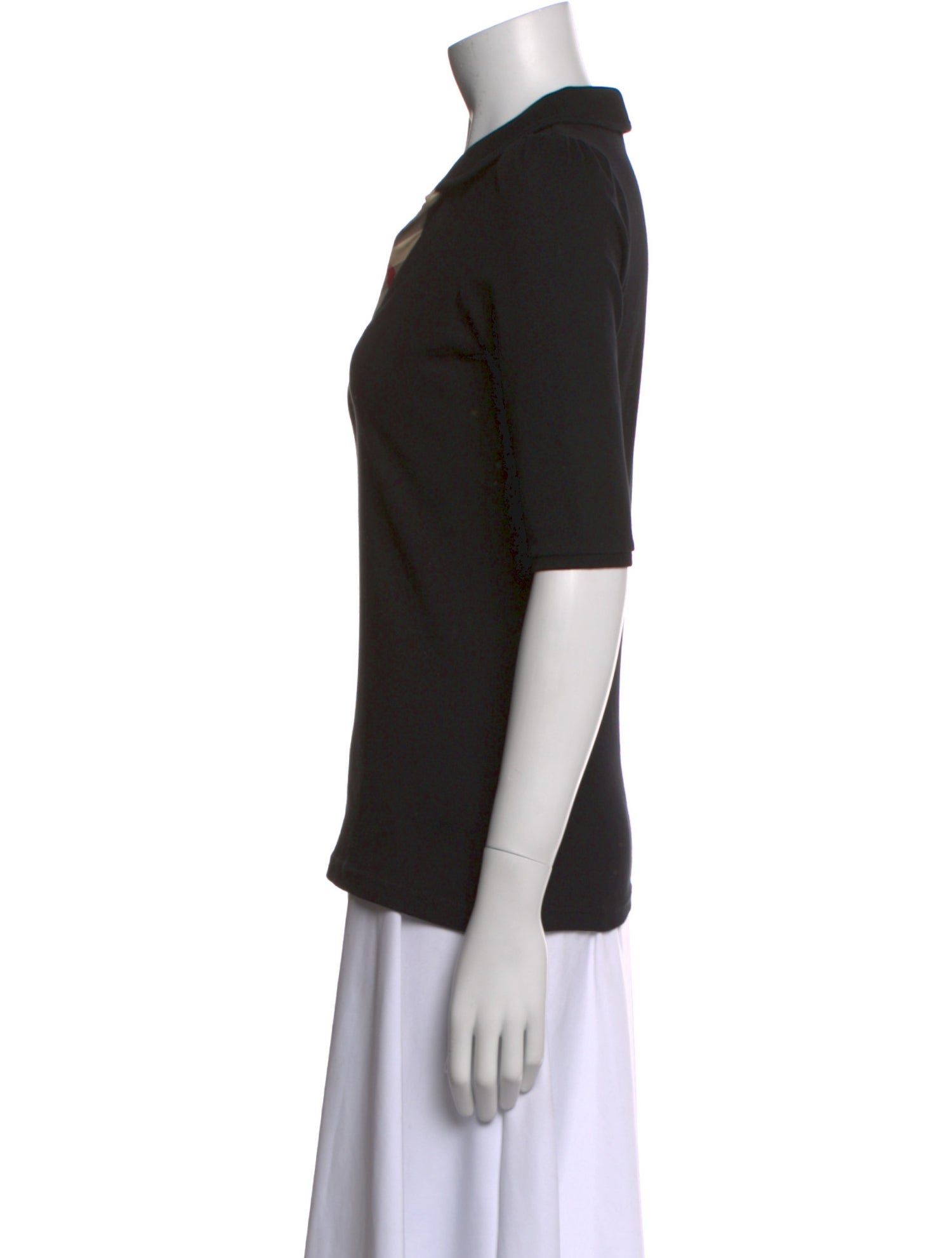 Burberry V-Neck Short Sleeve Polo