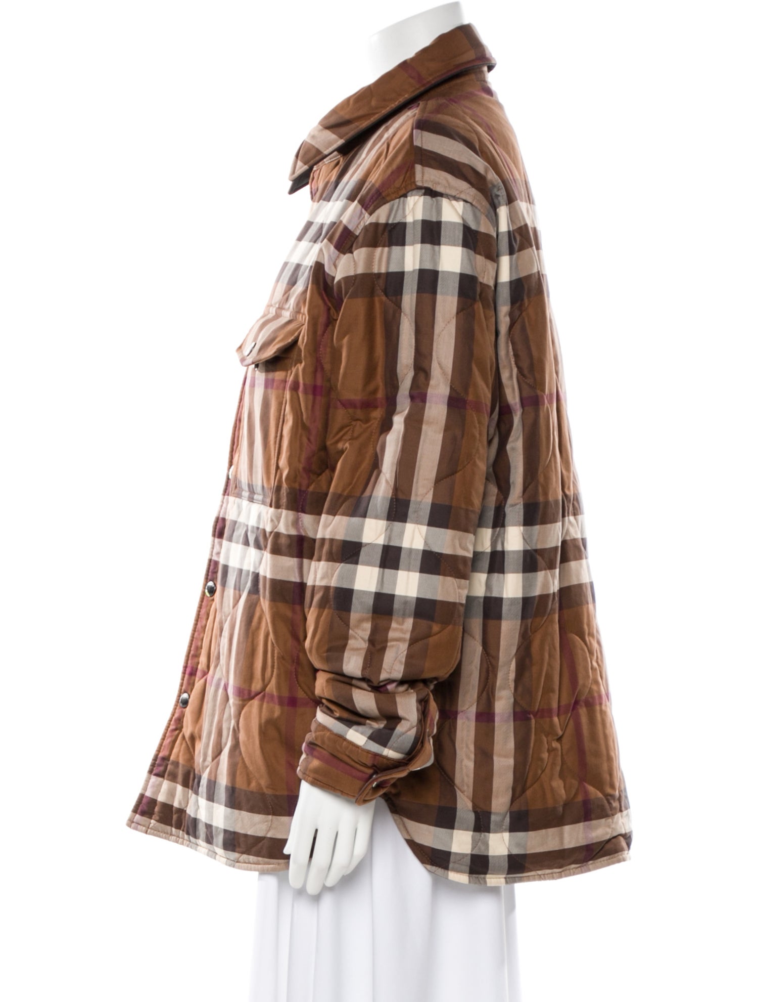 Burberry Plaid Print Jacket