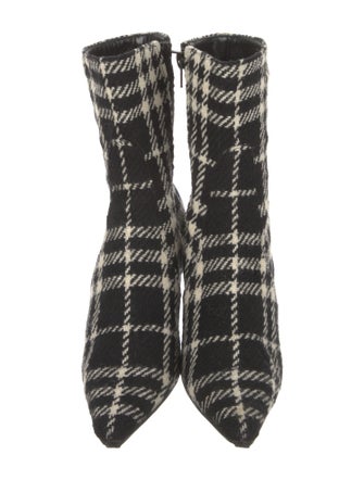 Burberry Tweed Printed Sock Boots