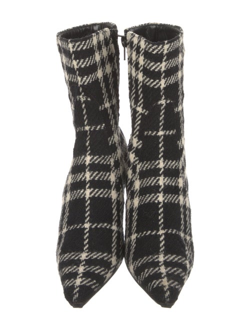Burberry Tweed Printed Sock Boots
