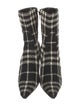 Burberry Tweed Printed Sock Boots