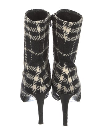 Burberry Tweed Printed Sock Boots