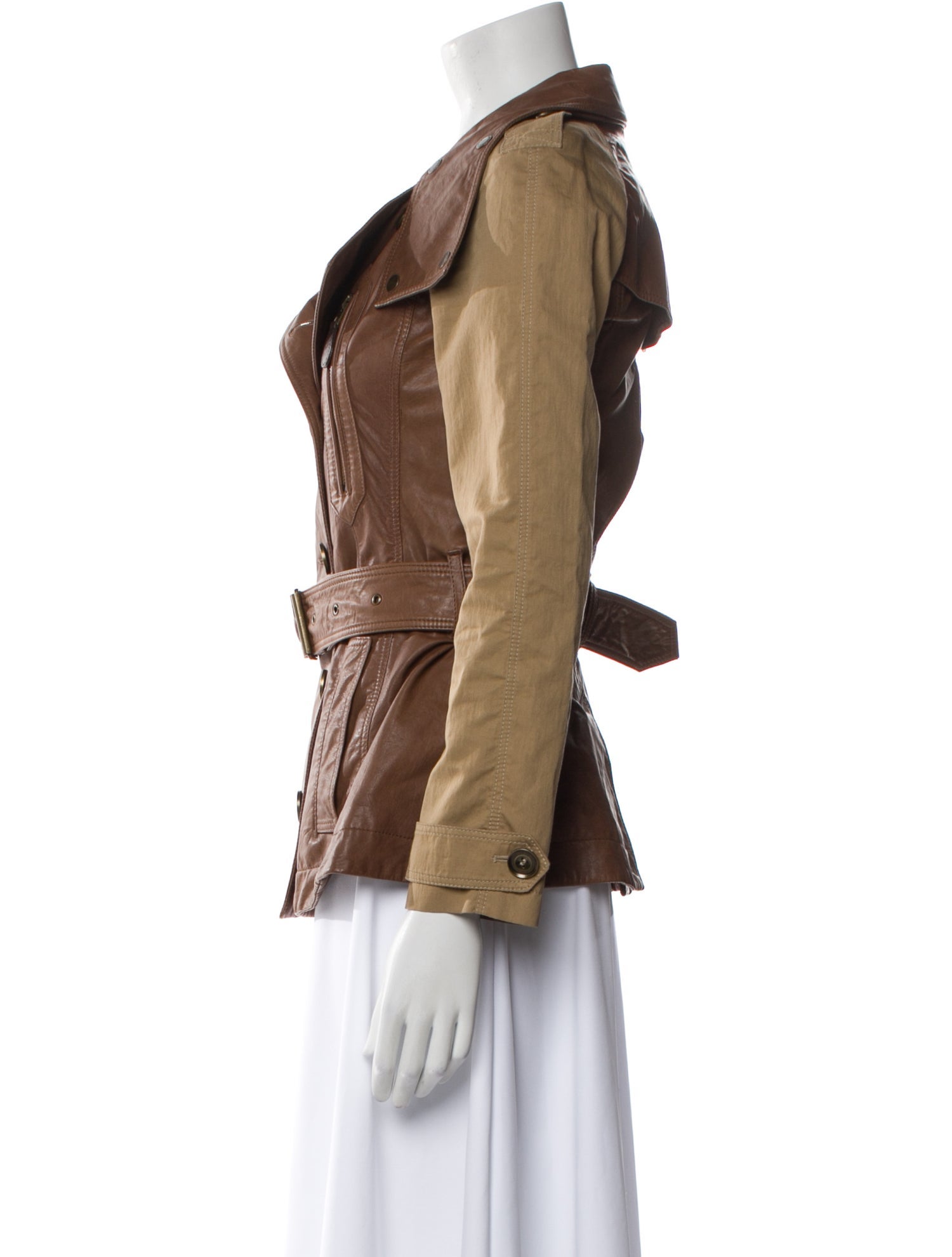 Burberry Brit Leather Utility Jacket