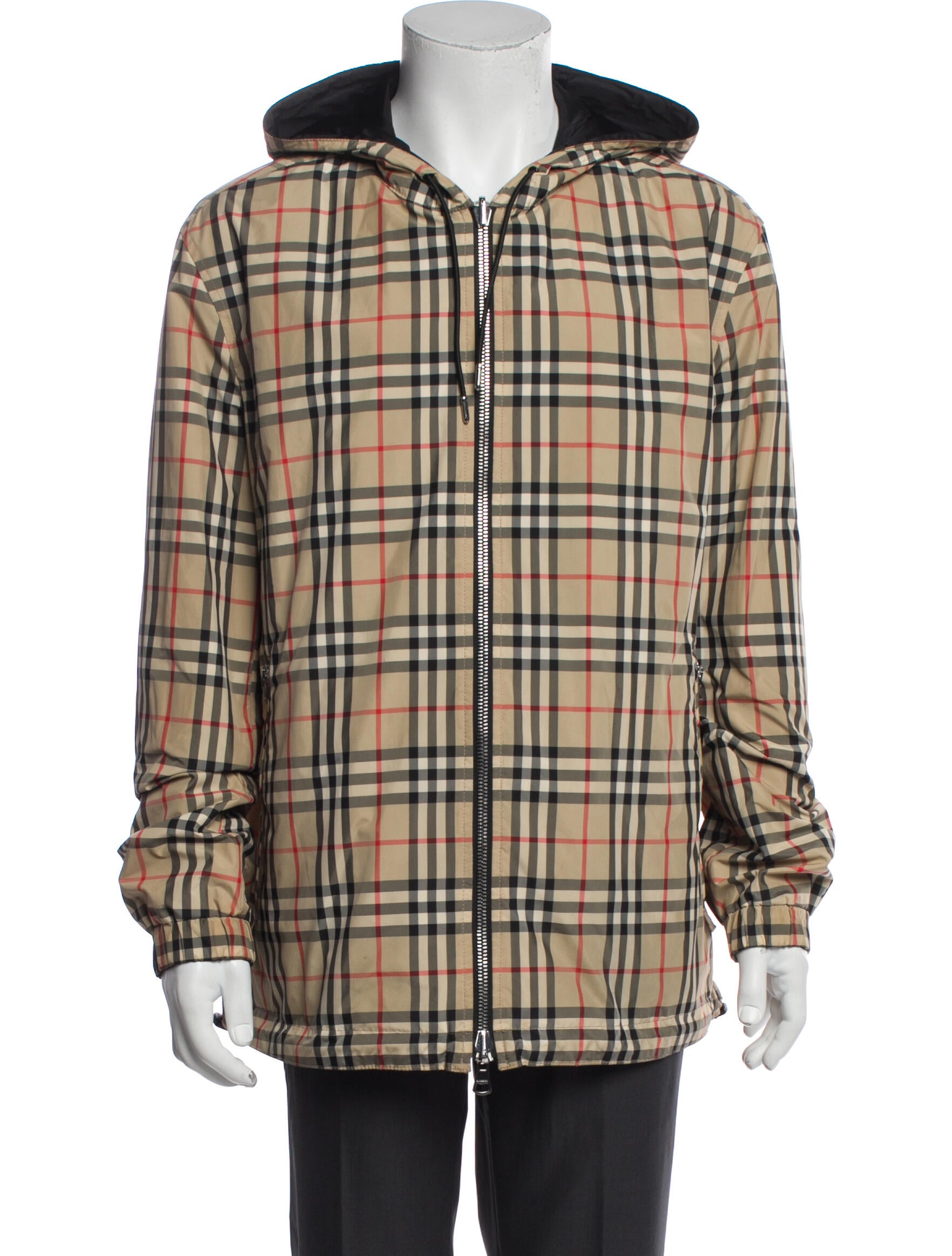 Burberry Plaid Print Parka