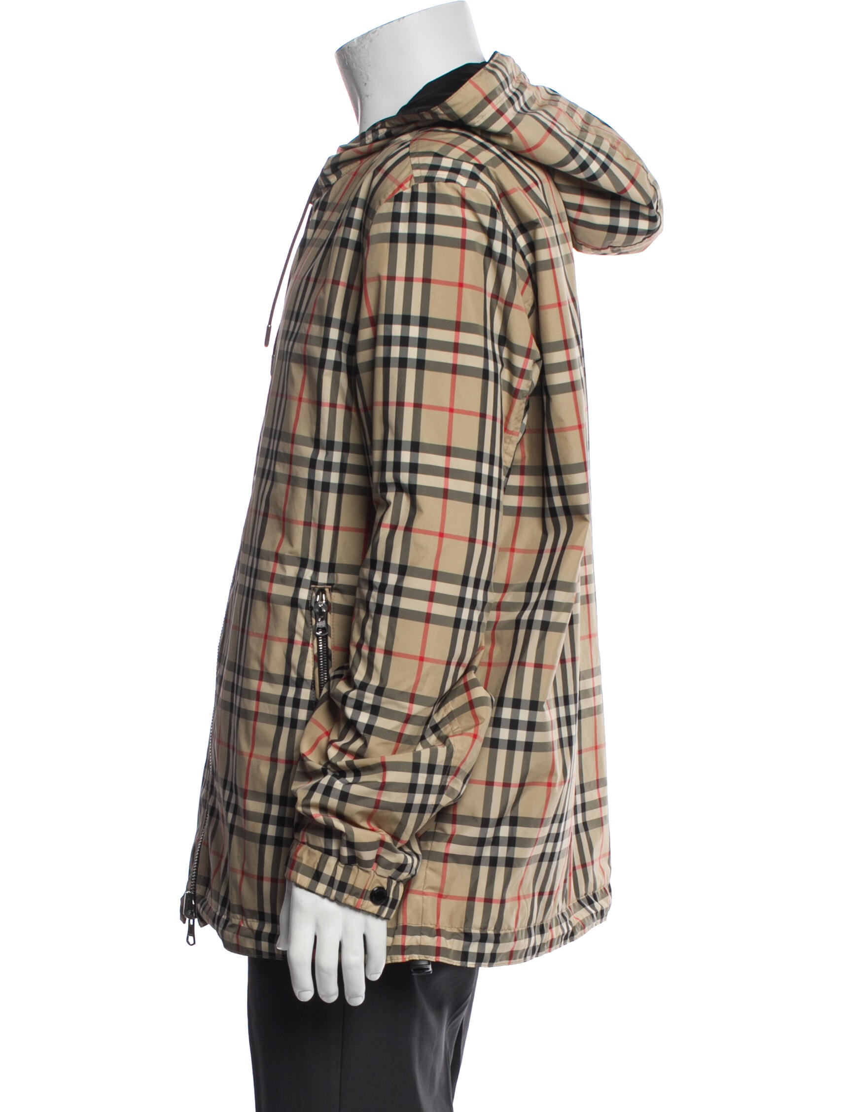 Burberry Plaid Print Parka