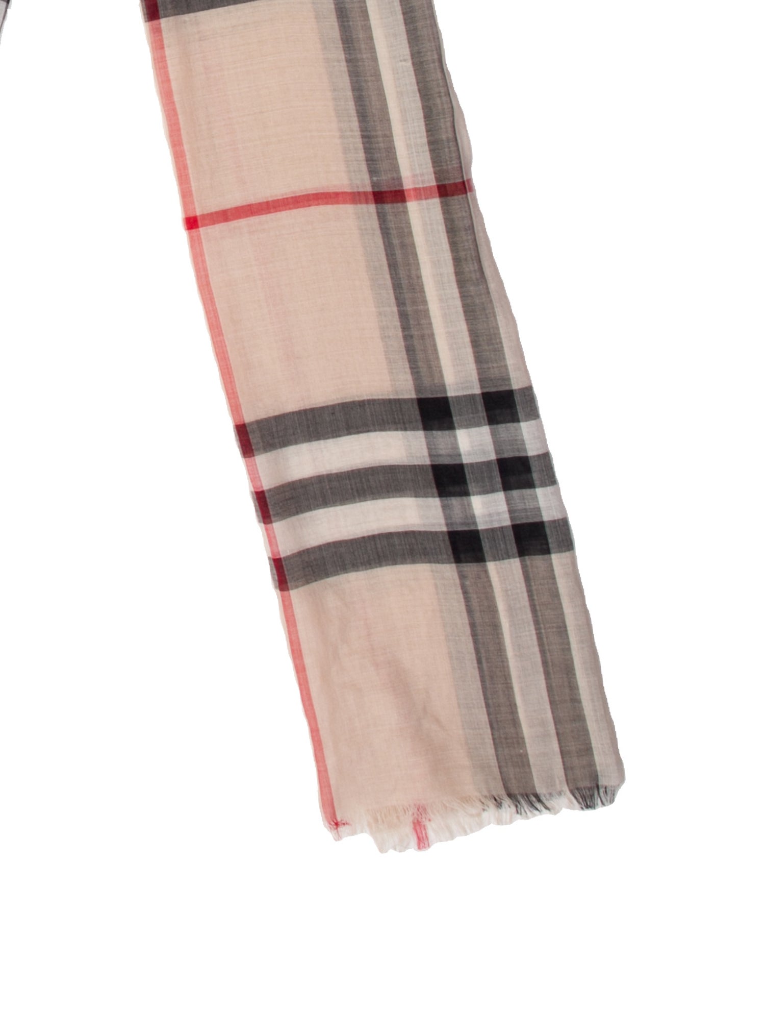 Burberry Cashmere Plaid Print Scarf
