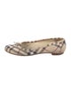 Burberry Super Nova Check Pattern Canvas Ballet Flats