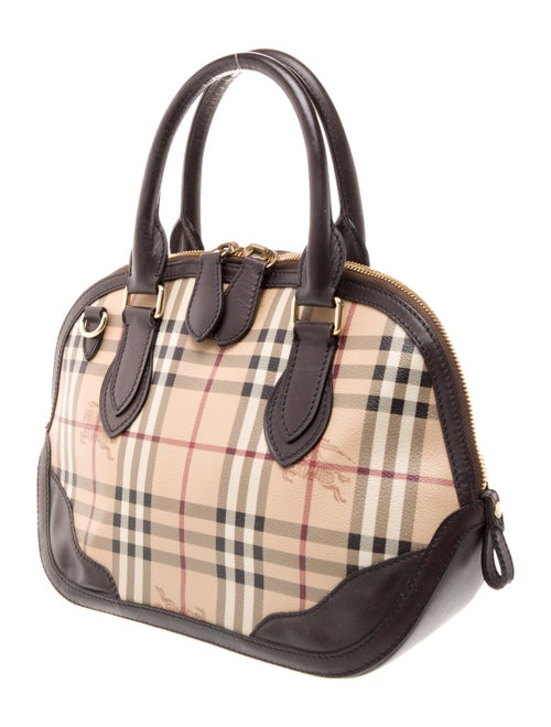 Burberry Haymarket Check Top Handle Bag
