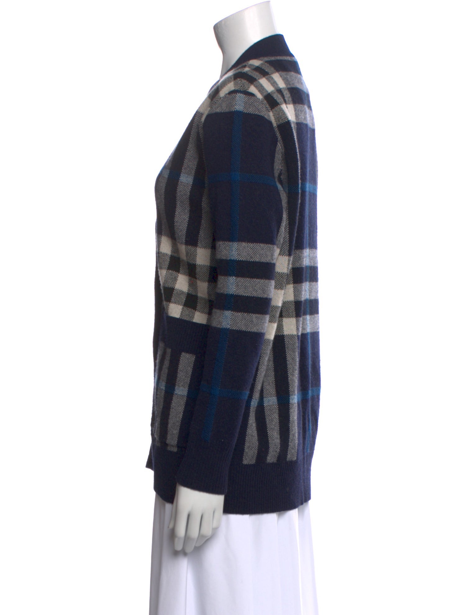 Burberry Wool Plaid Print Sweater