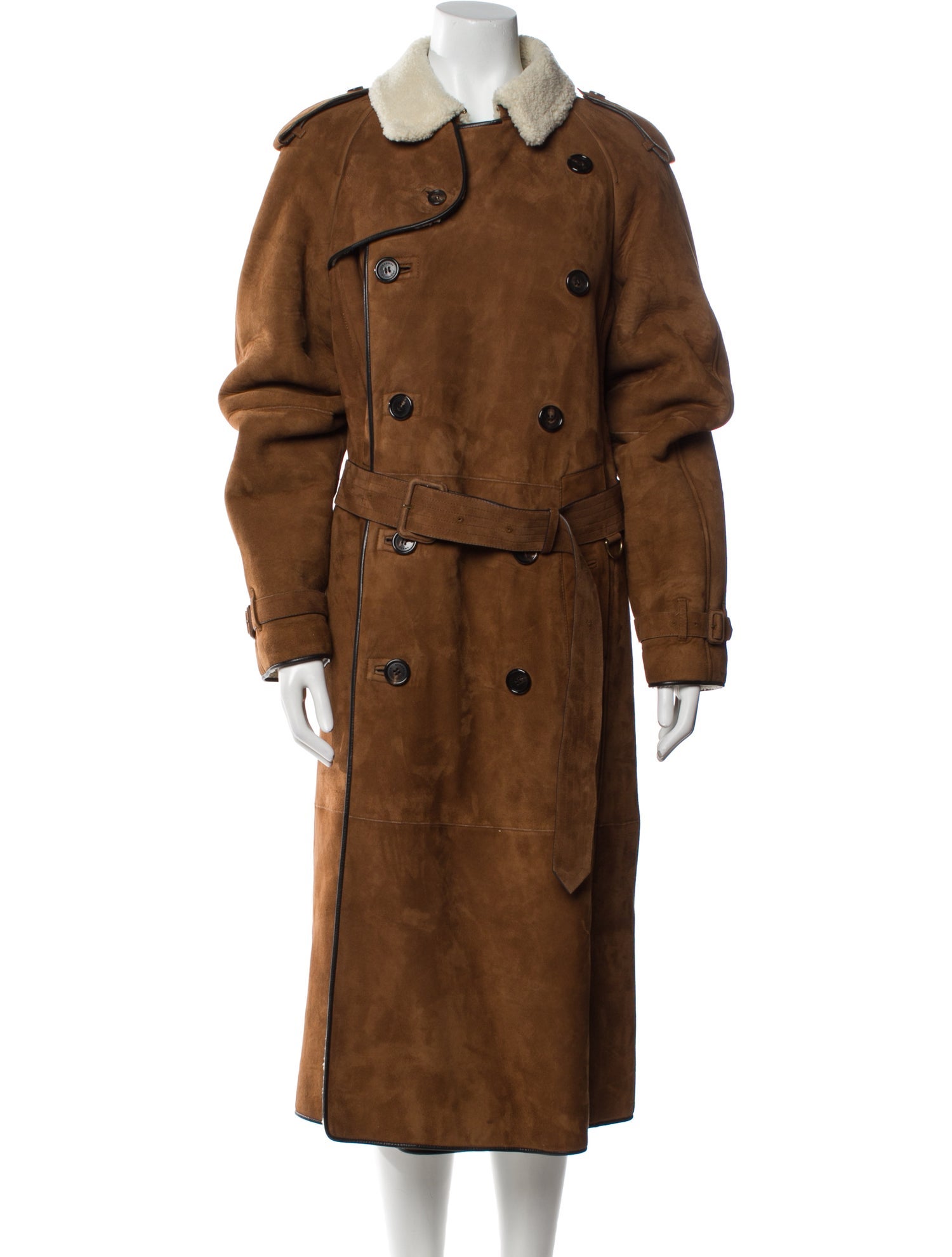 Burberry Suede Faux Fur Vest