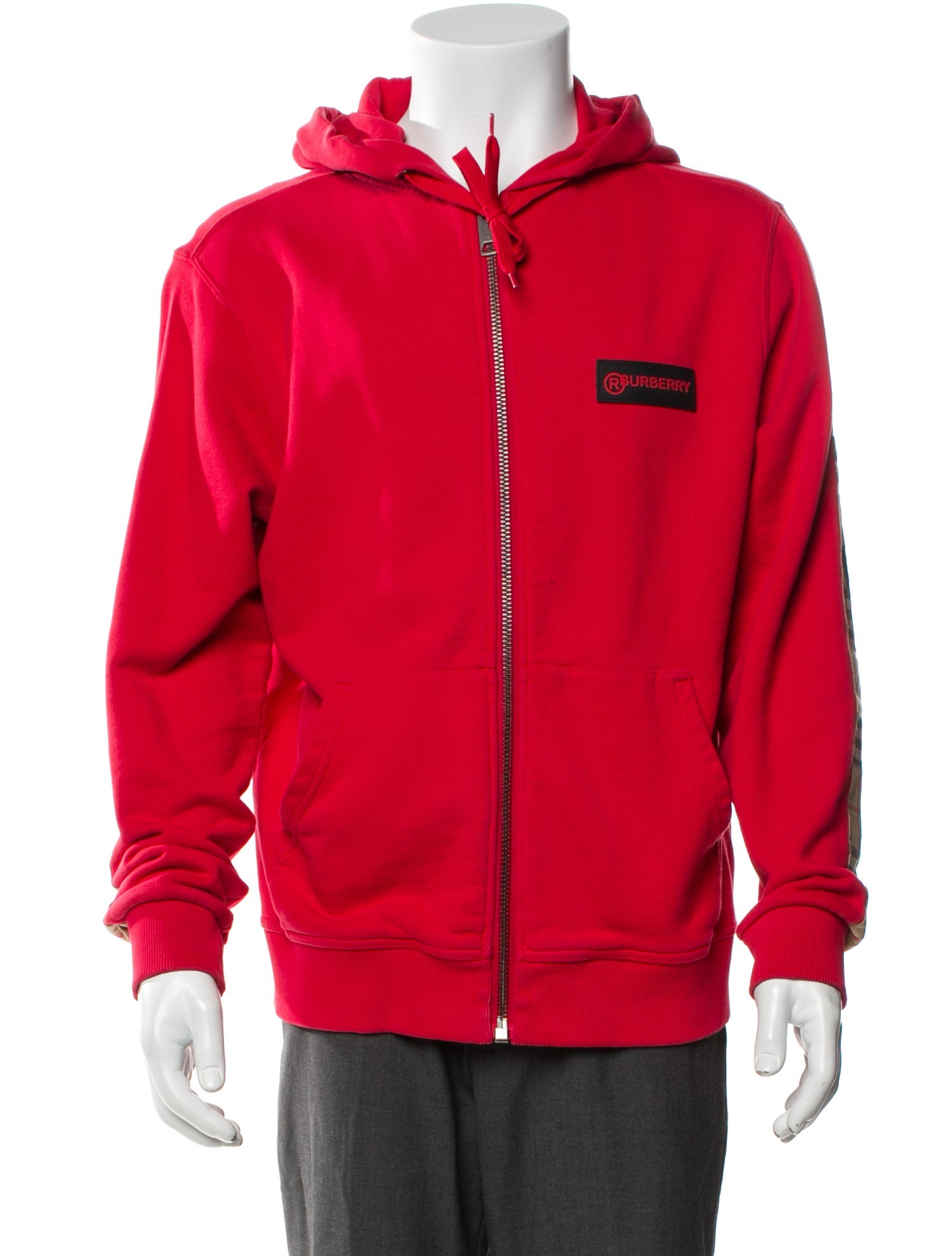 Burberry Nova Check Pattern Crew Neck Hoodie