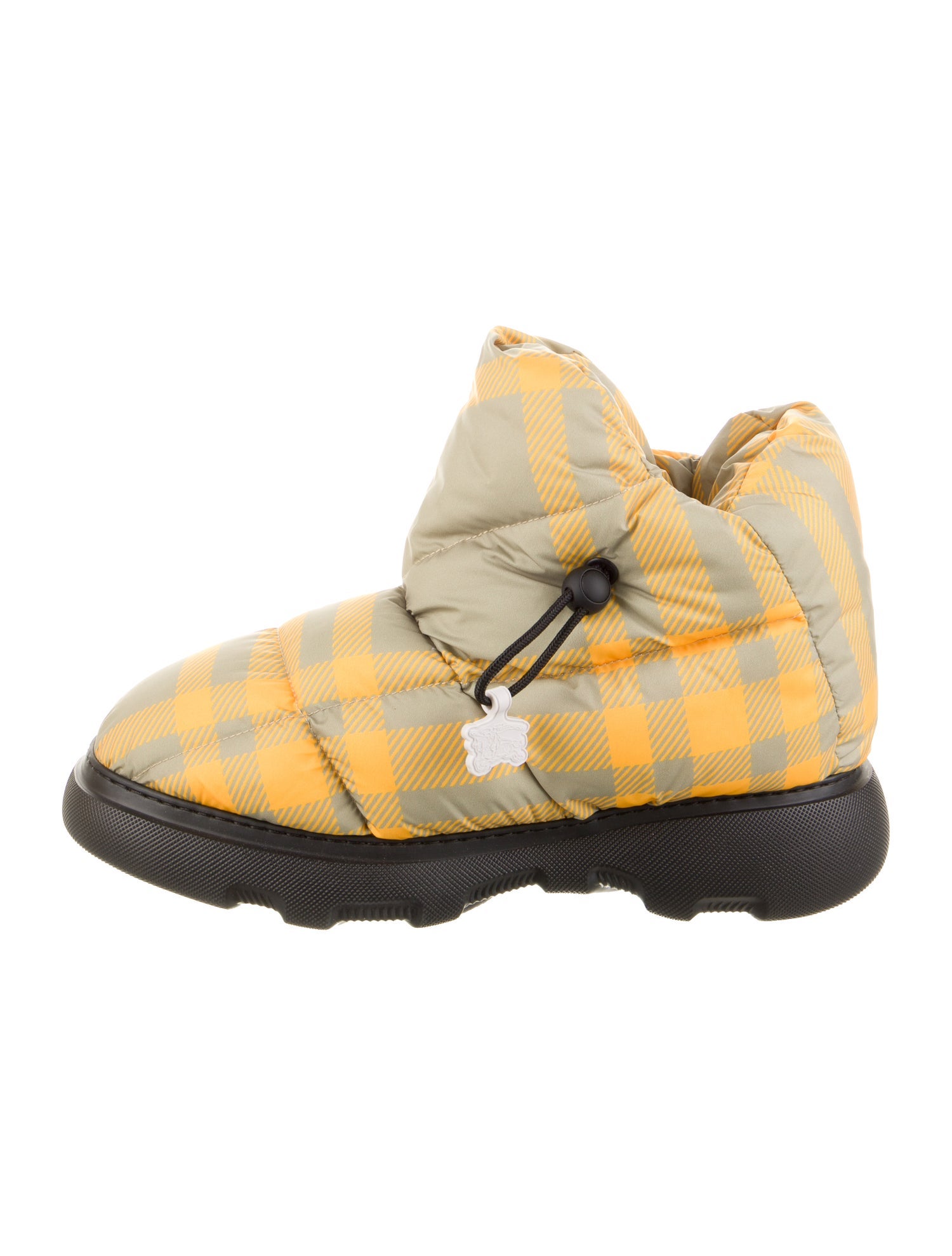 Burberry Nylon Printed Lace-Up Boots w/ Tags