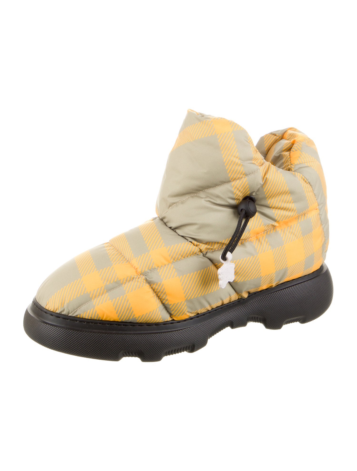 Burberry Nylon Printed Lace-Up Boots w/ Tags