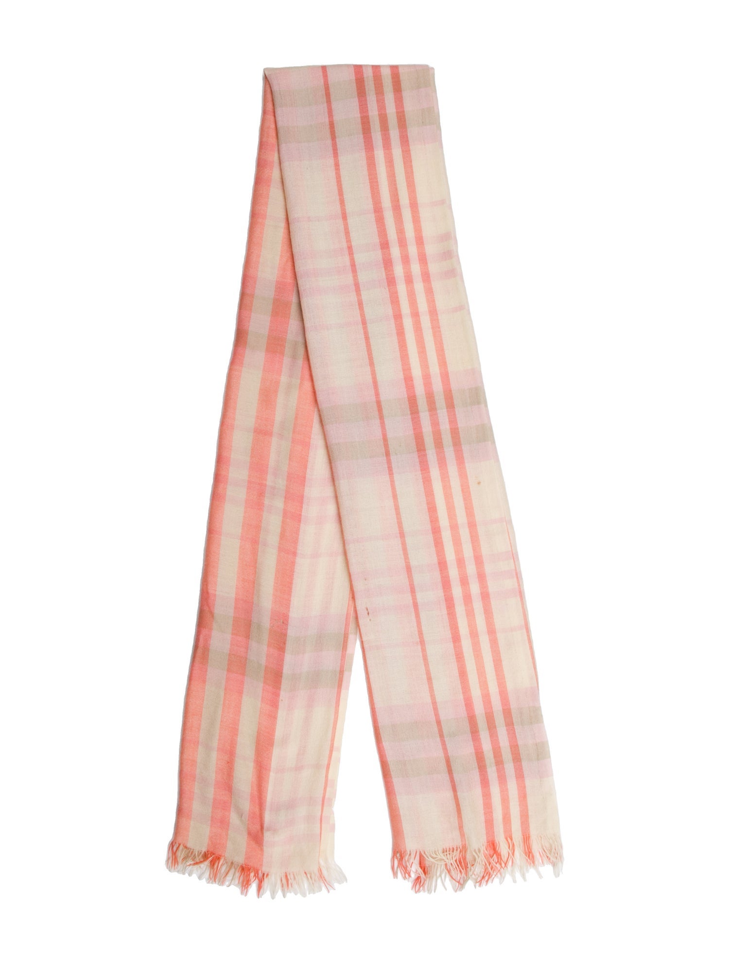 Burberry Cashmere Nova Check Pattern Scarf