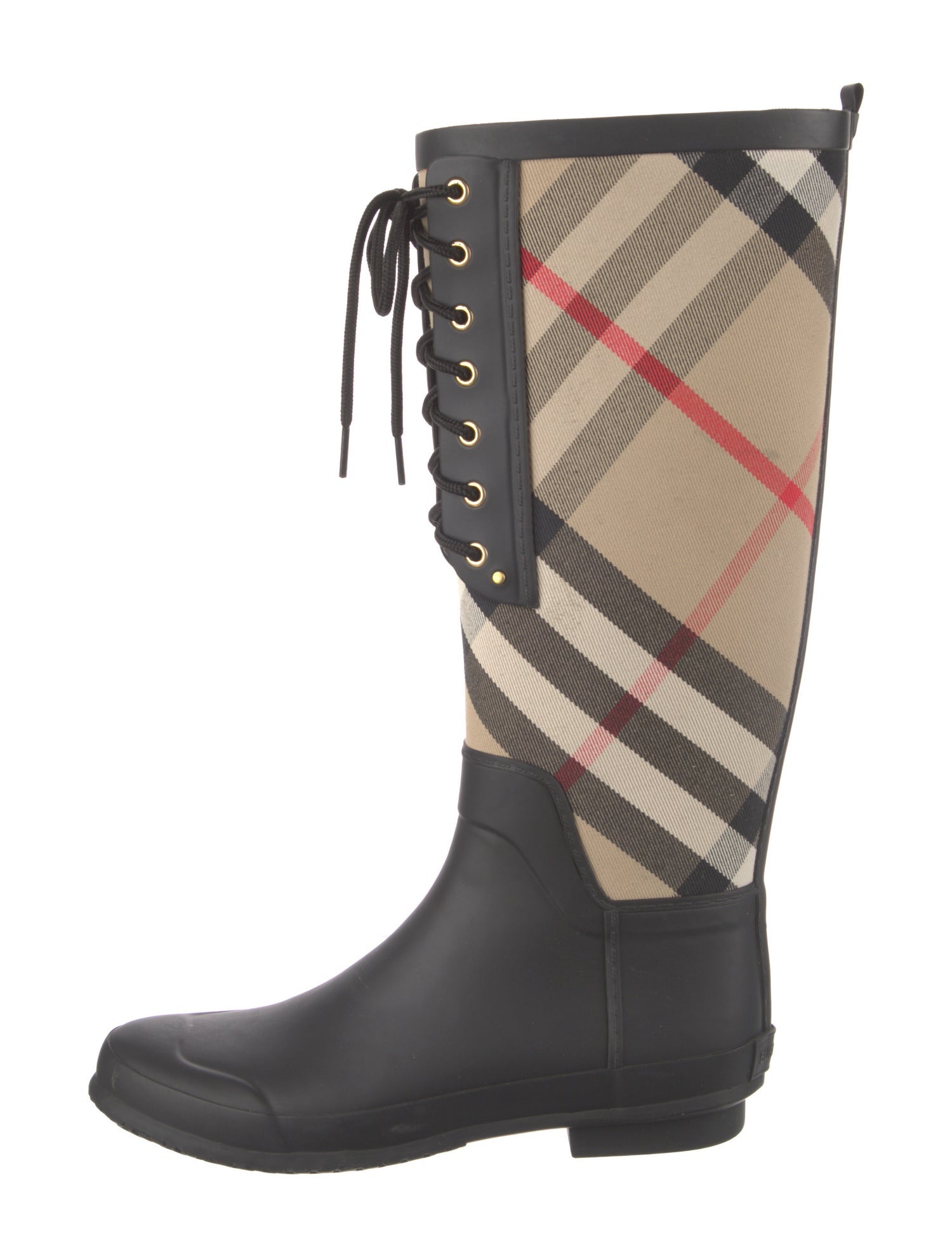 Burberry House Check Pattern Rubber Rain Boots