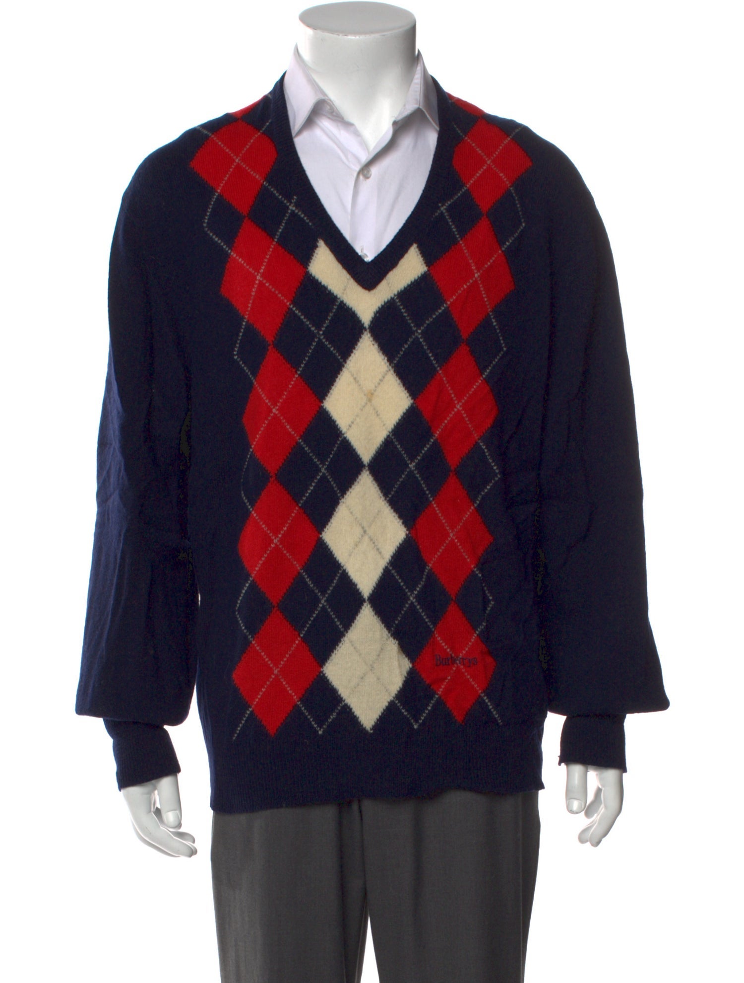 Burberry Lambswool Graphic Print Pullover