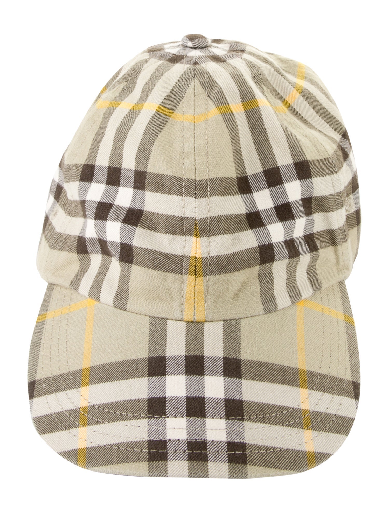 Burberry Green Pattern Printed Cotton Baseball Cap