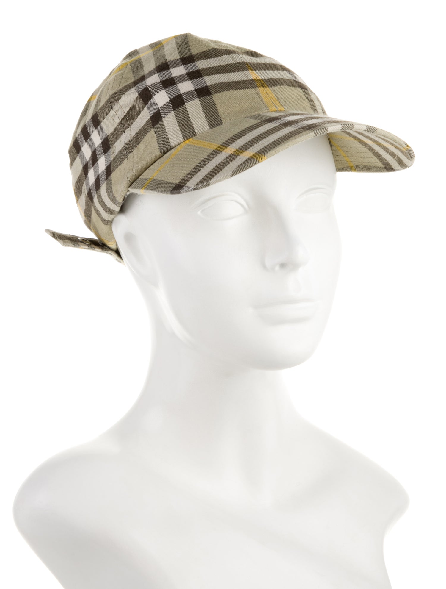 Burberry Green Pattern Printed Cotton Baseball Cap