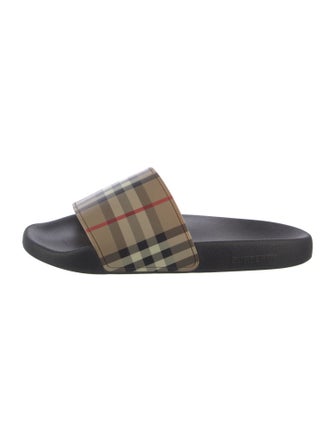 Burberry Nova Check Pattern Rubber Slides