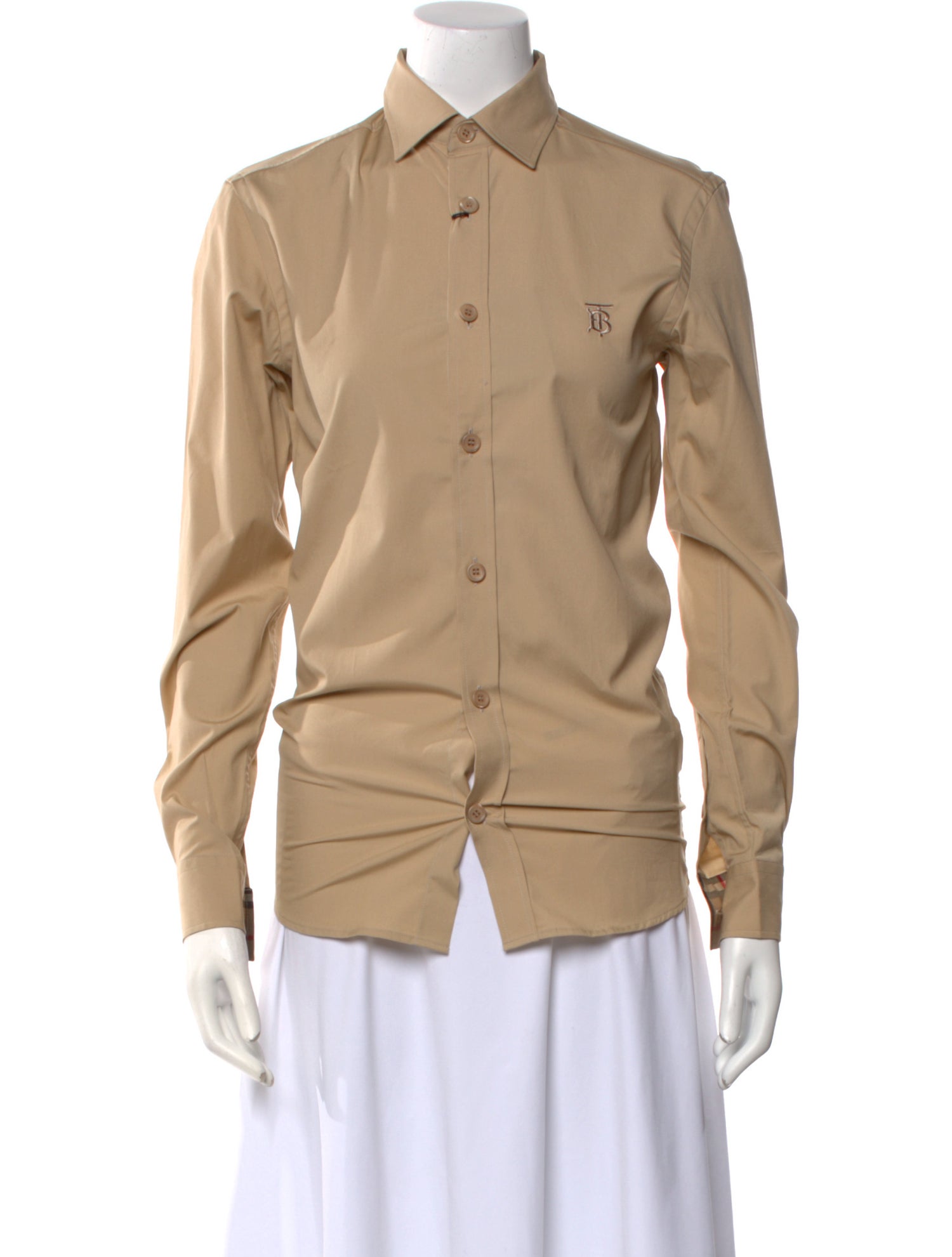 Burberry Long Sleeve Button-Up Top w/ Tags