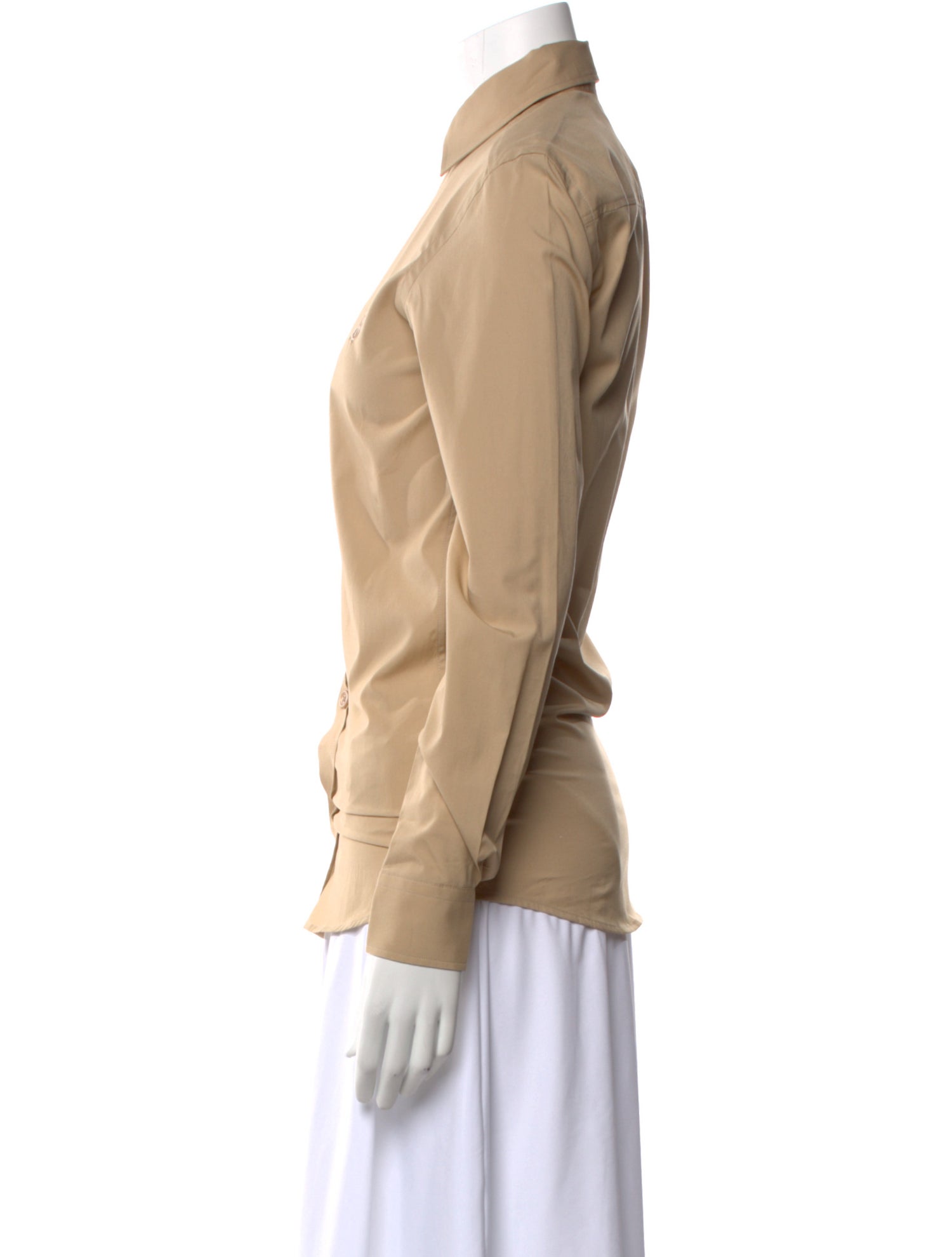 Burberry Long Sleeve Button-Up Top w/ Tags