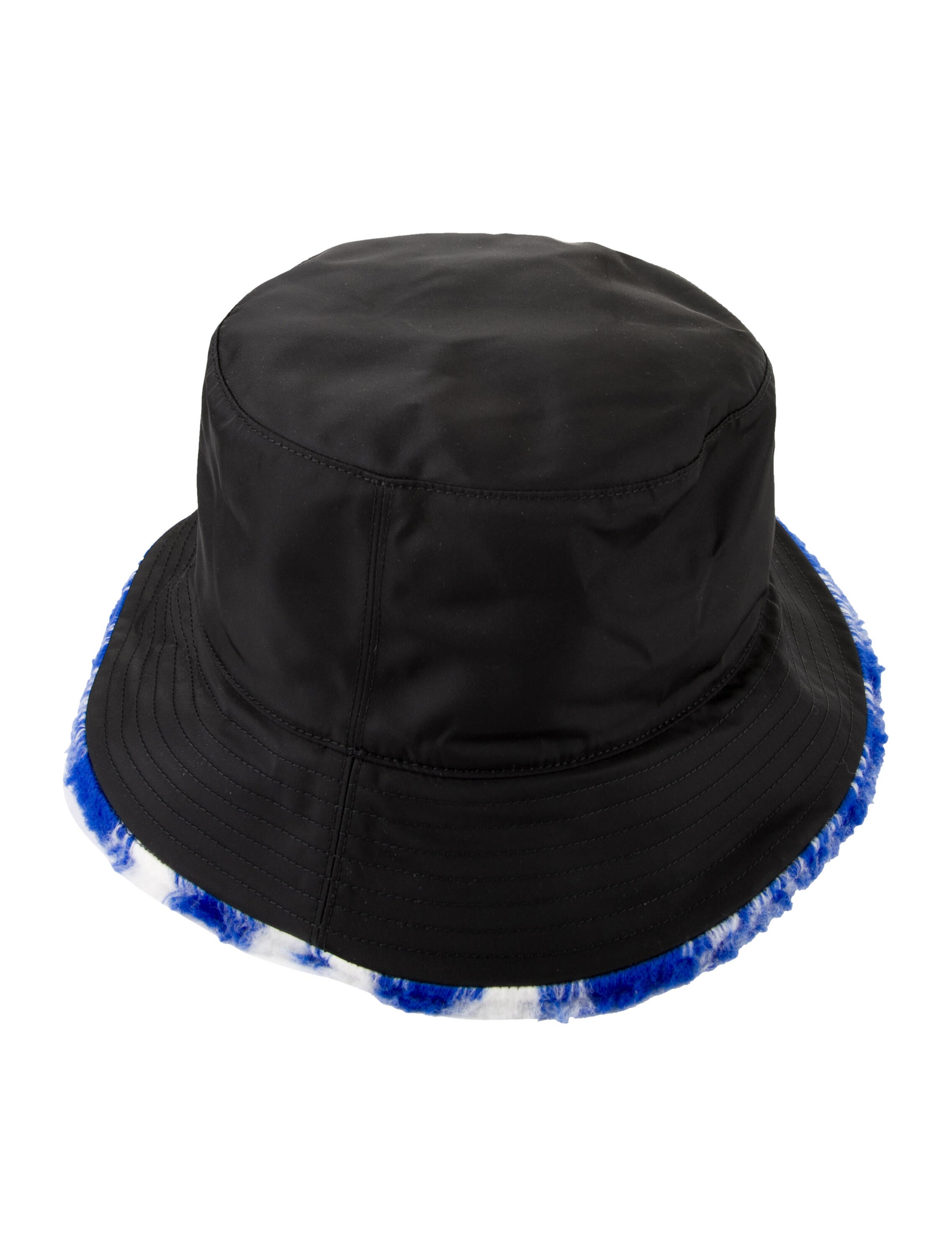Burberry Black Pattern Printed Embroidered Bucket Hat