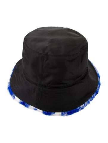 Burberry Hats Black Pattern Printed Embroidered Bucket Hat