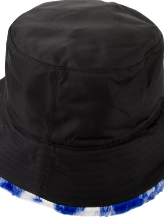 Burberry Black Pattern Printed Embroidered Bucket Hat