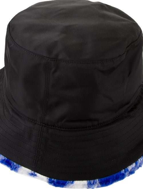 Burberry Black Pattern Printed Embroidered Bucket Hat