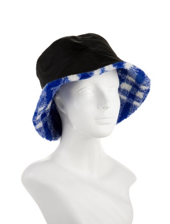 Burberry Black Pattern Printed Embroidered Bucket Hat