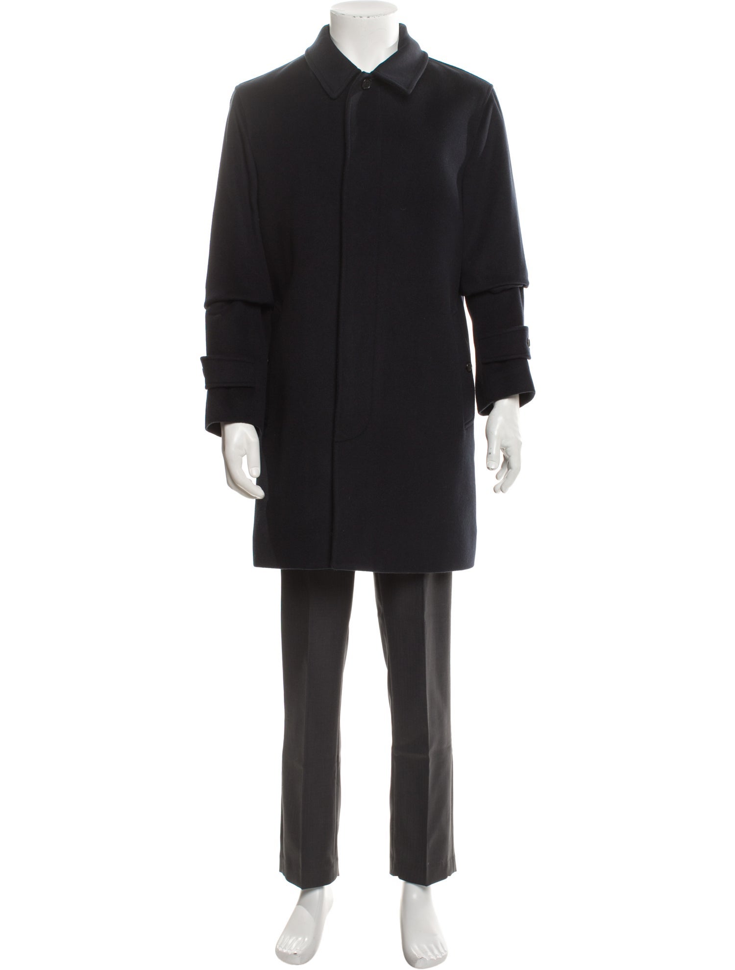 Burberry Nova Check Pattern Virgin Wool Overcoat w/ Tags