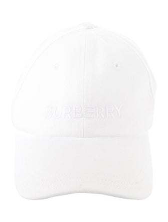 Burberry White Pattern Printed Cotton Baseball Cap