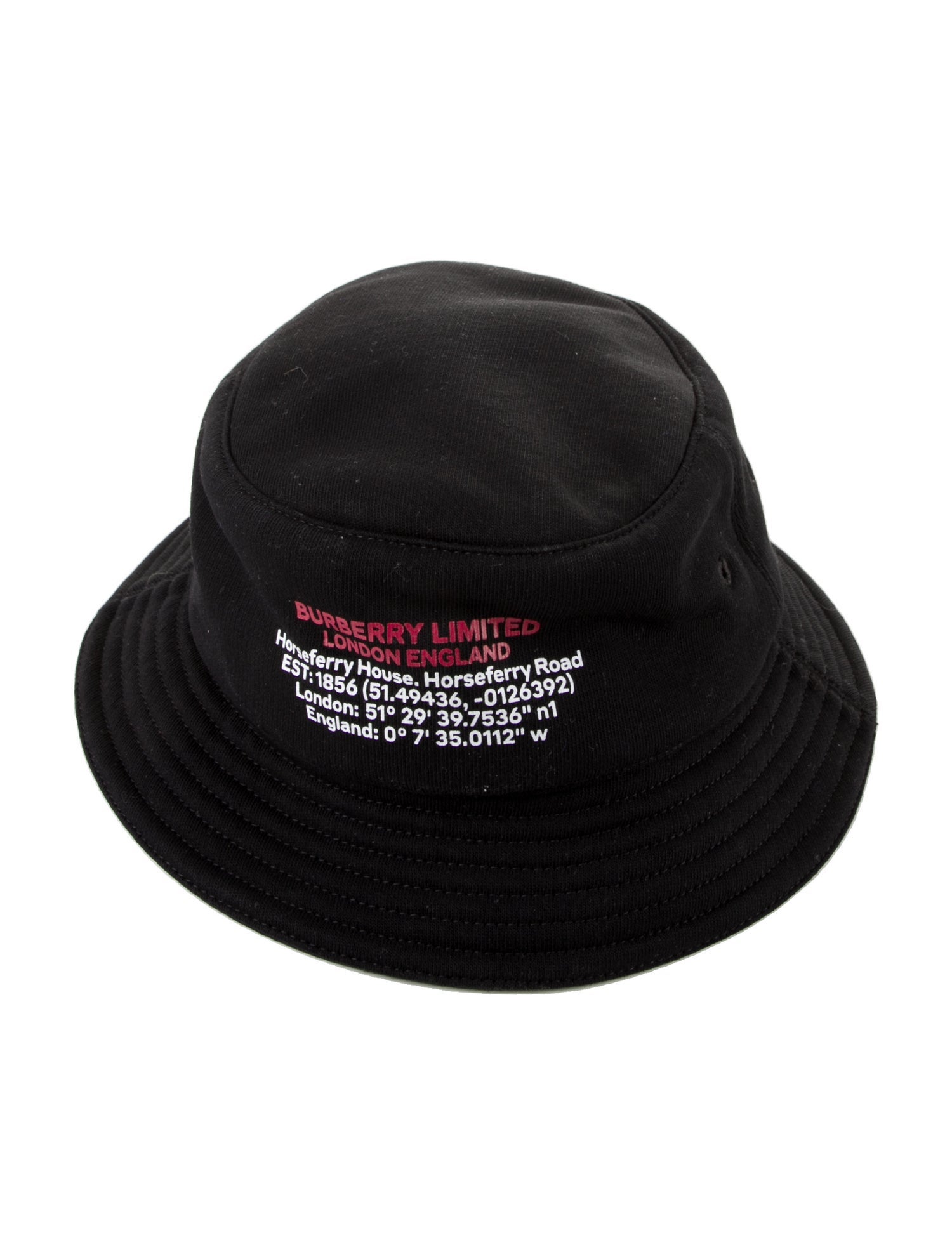 Burberry Black Pattern Printed Cotton Bucket Hat