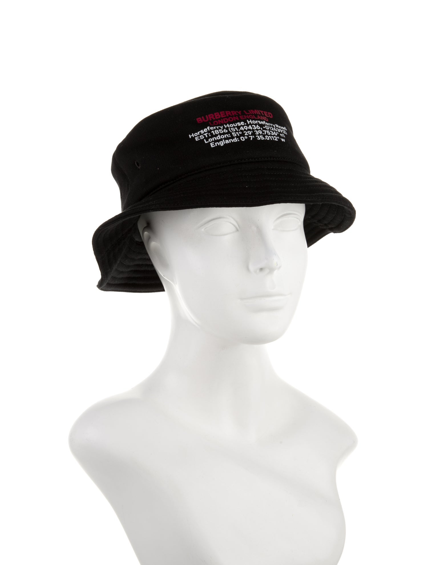 Burberry Black Pattern Printed Cotton Bucket Hat