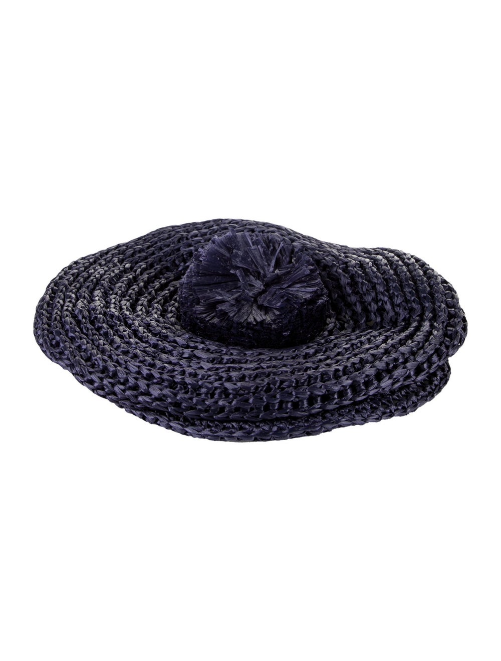 Blue pattern printed raffia Burberry Prorsum hat … - image 1
