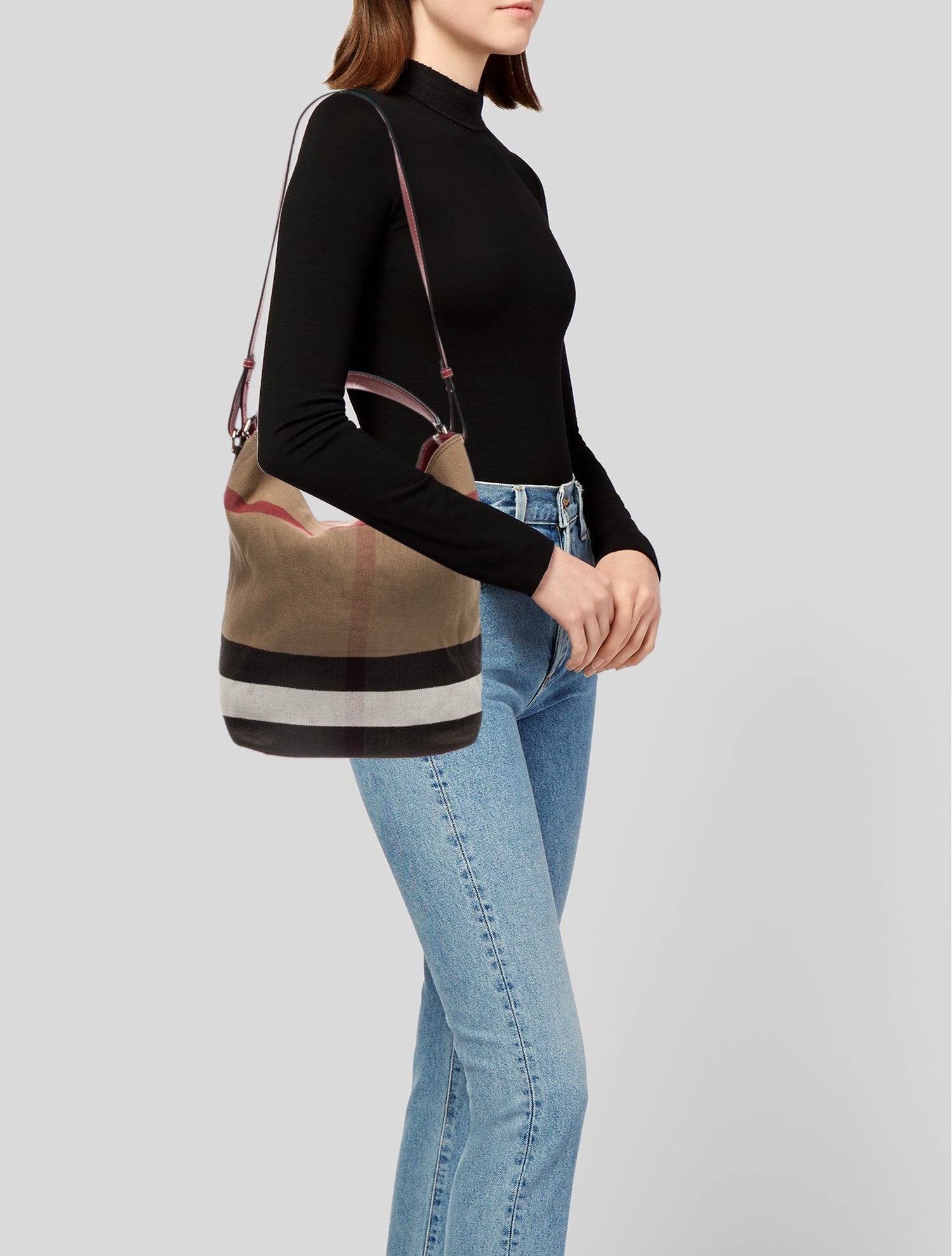 Burberry Nova Check Bucket Bag