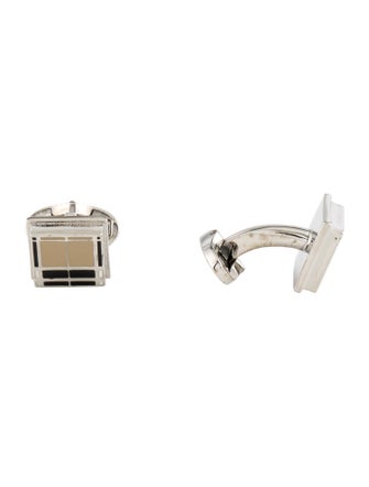 Burberry Enamel Check Squared Cufflinks