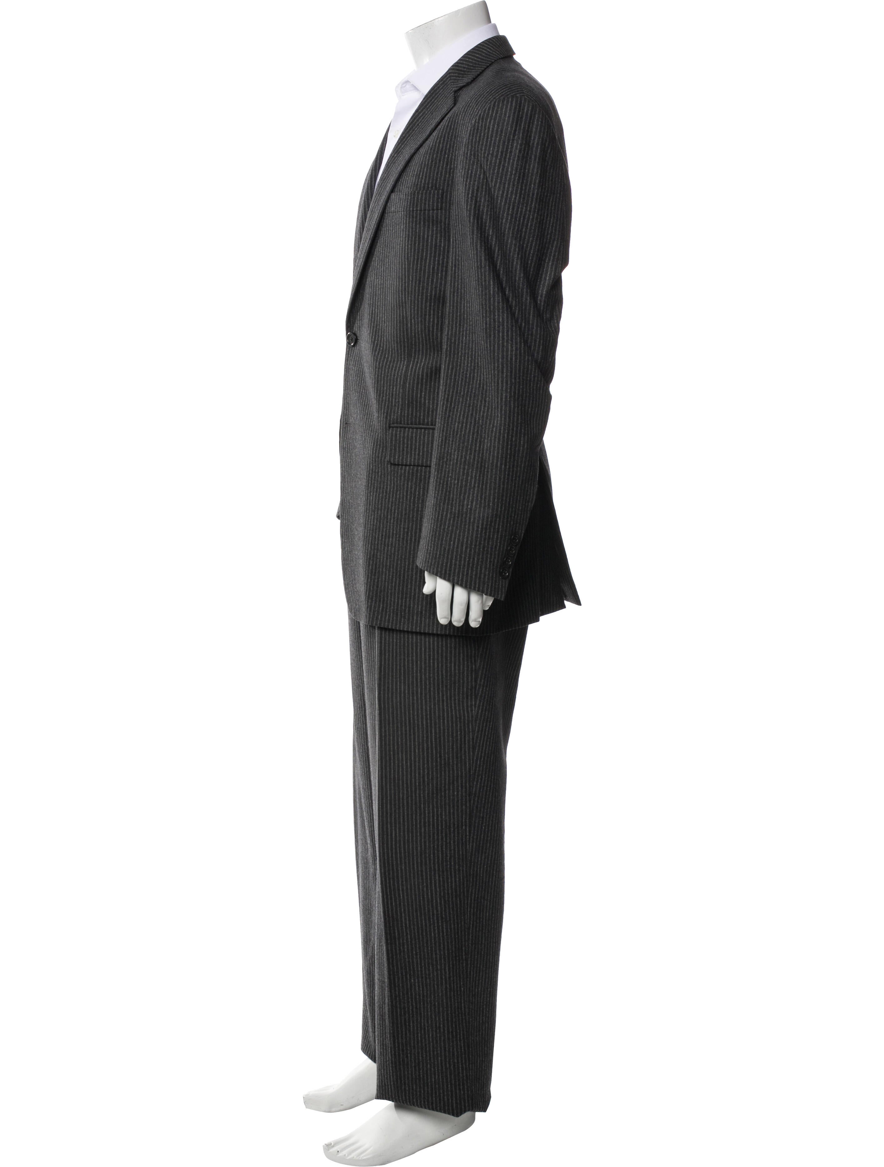 Burberry Wool Striped Two Piece Suit