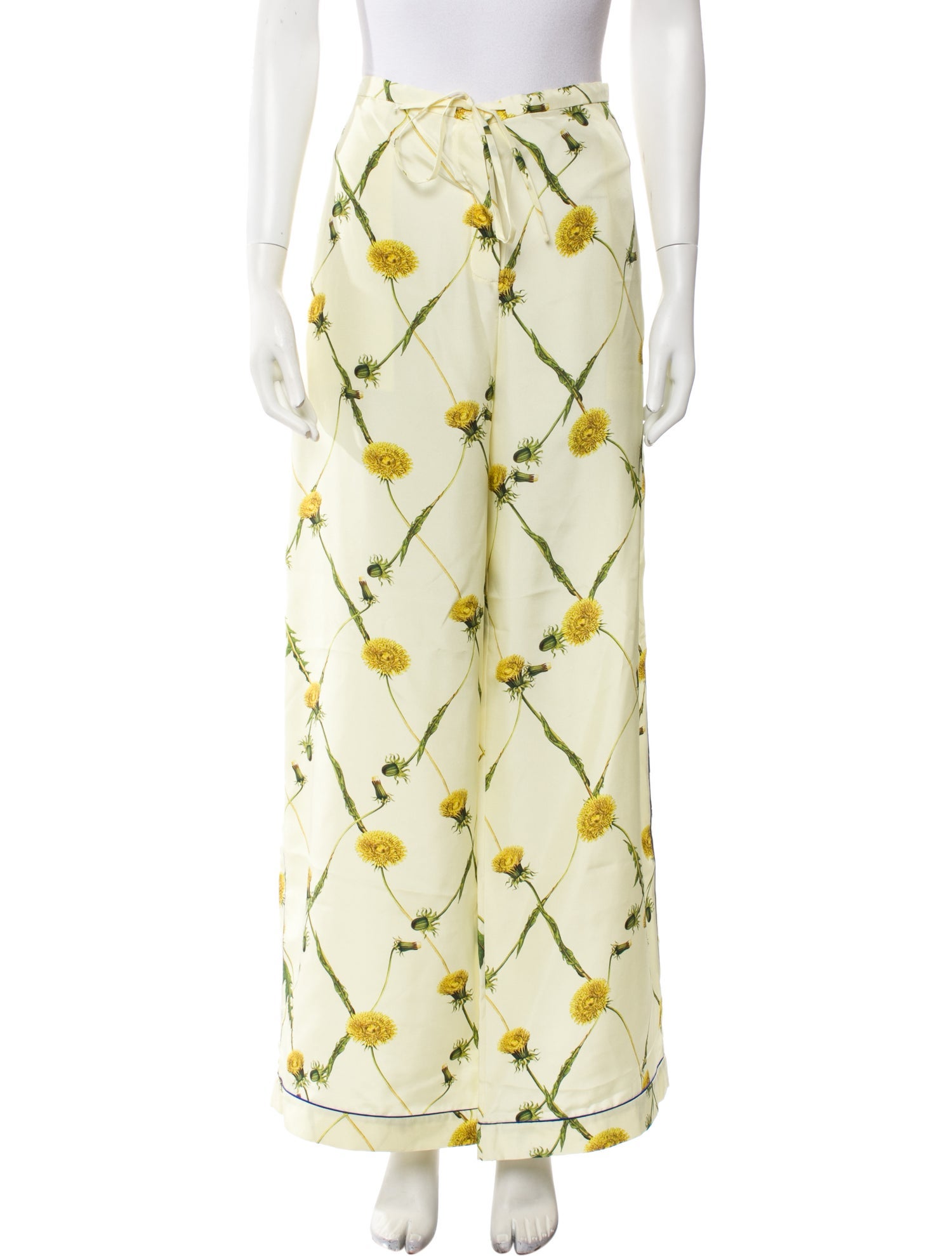 Burberry Silk Wide Leg Pants