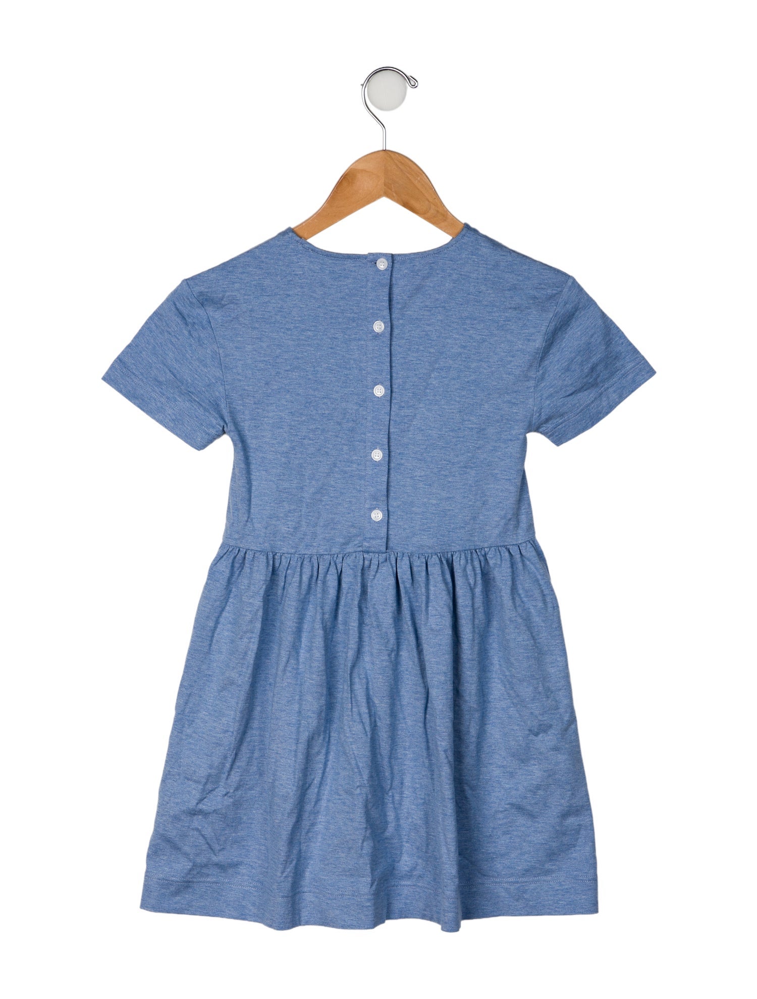 Burberry Girls' Logo Embroidered Short Sleeve Casual Dress