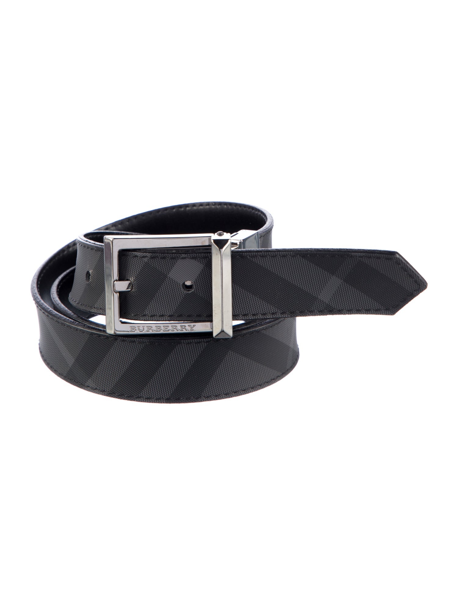 Burberry House Check Pattern Leather Belt