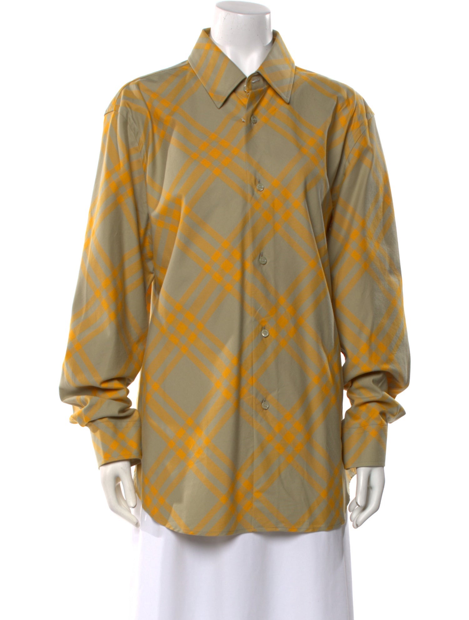 Burberry Plaid Print Long Sleeve Shirt w/ Tags