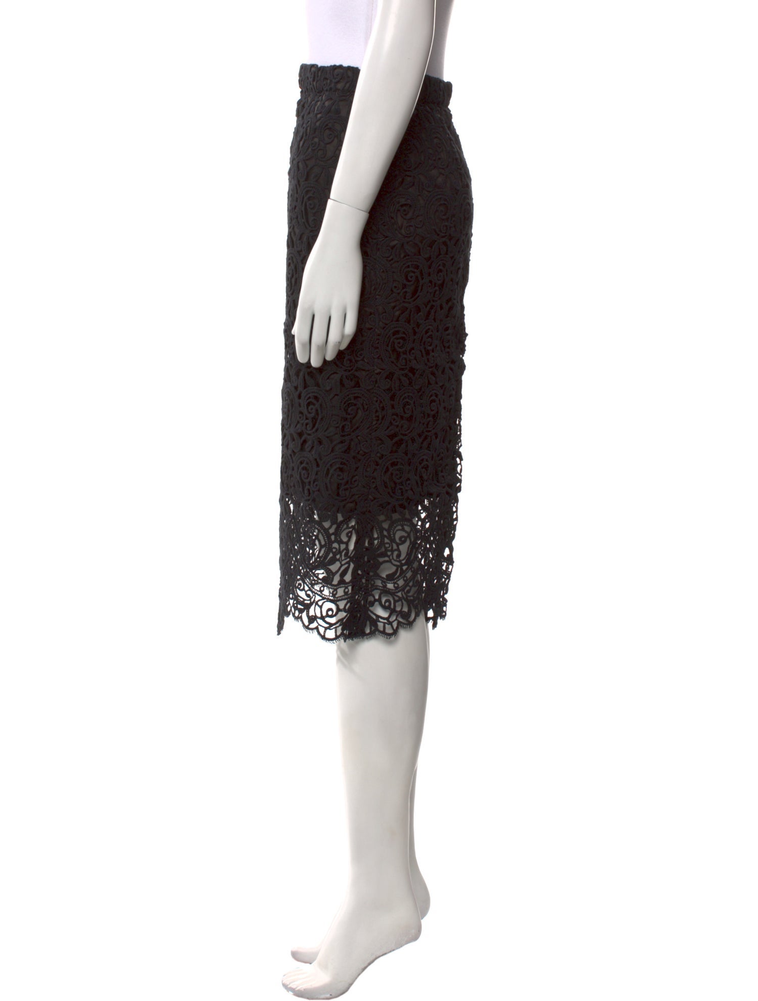 Burberry Lace Pattern Midi Length Skirt