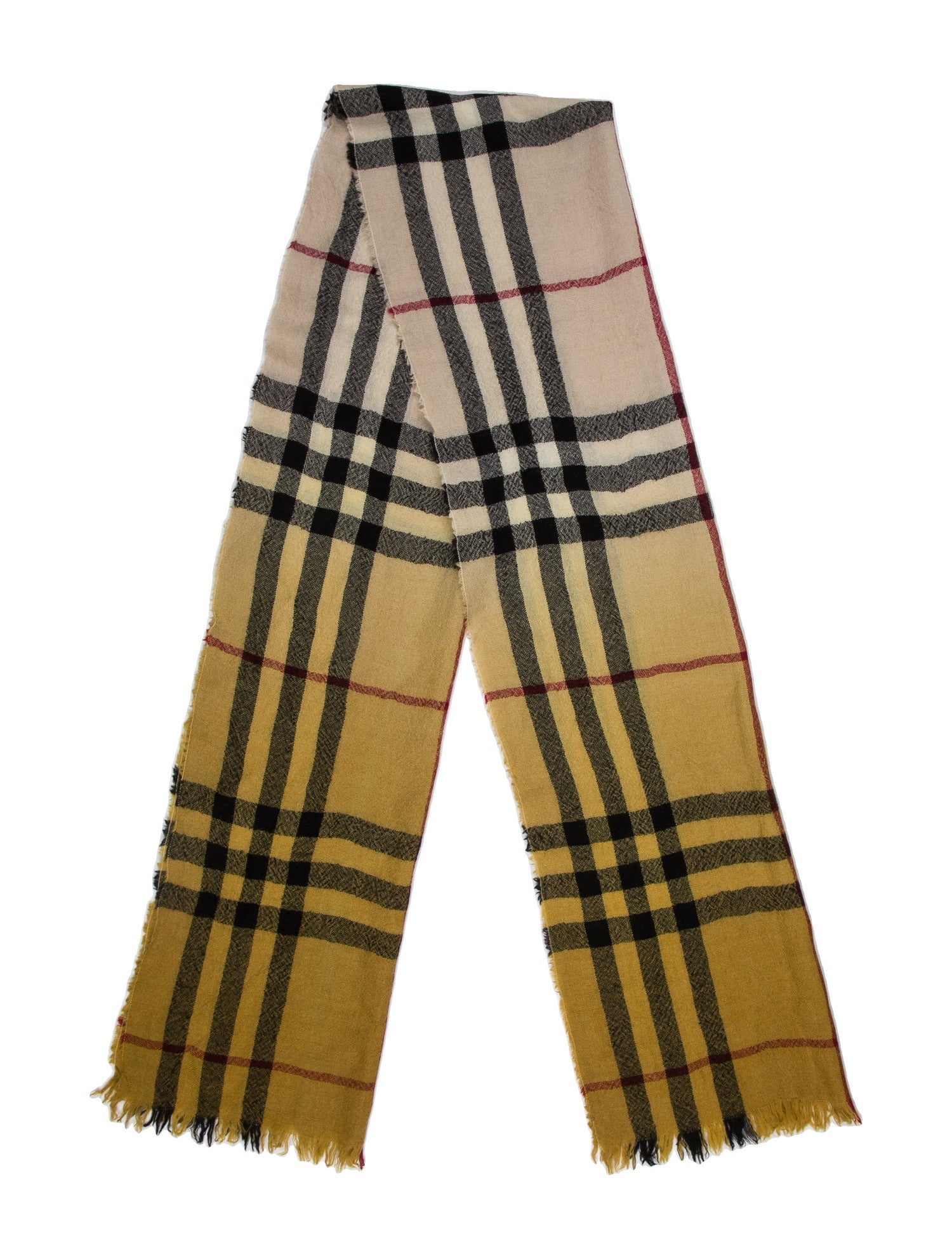 Burberry Plaid Print Scarf