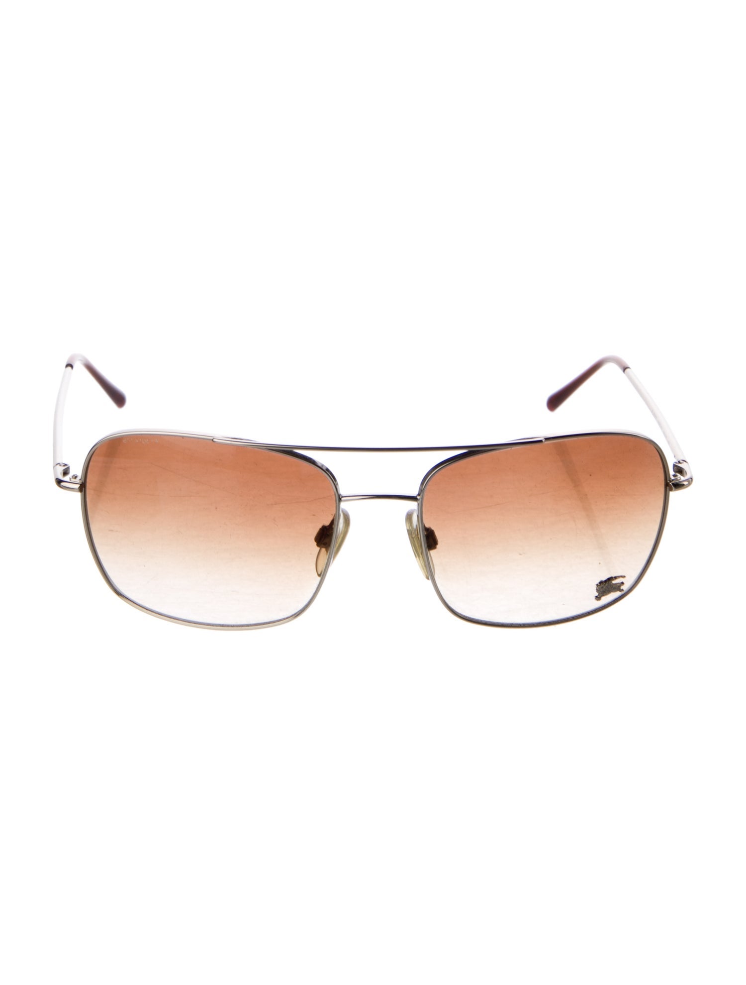 Burberry House Check Pattern Aviator Sunglasses