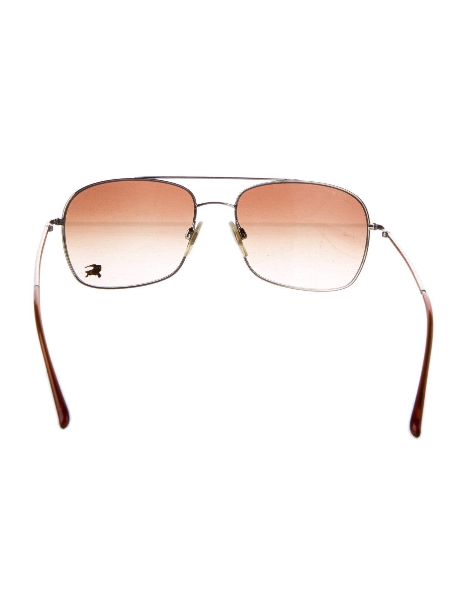Burberry House Check Pattern Aviator Sunglasses