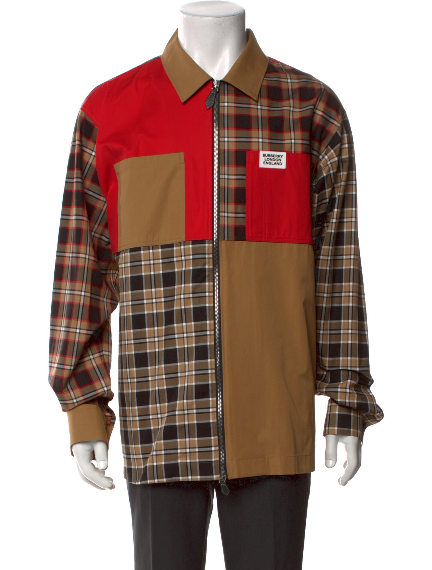 Burberry Plaid Print Jacket
